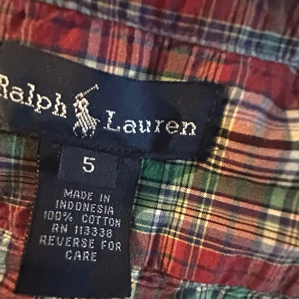 Youth Boy Ralph Lauren Long Sleeve Button down Shirt size 5‎